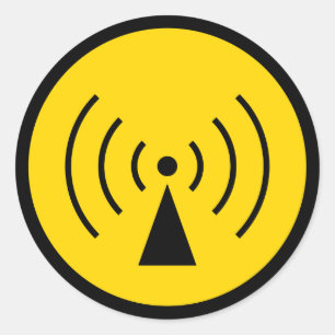 Warnsymbol Runder Aufkleber