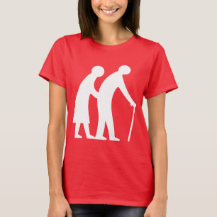 WARNUNG Ältere Menschen - UK Verkehrsschild T-Shirt