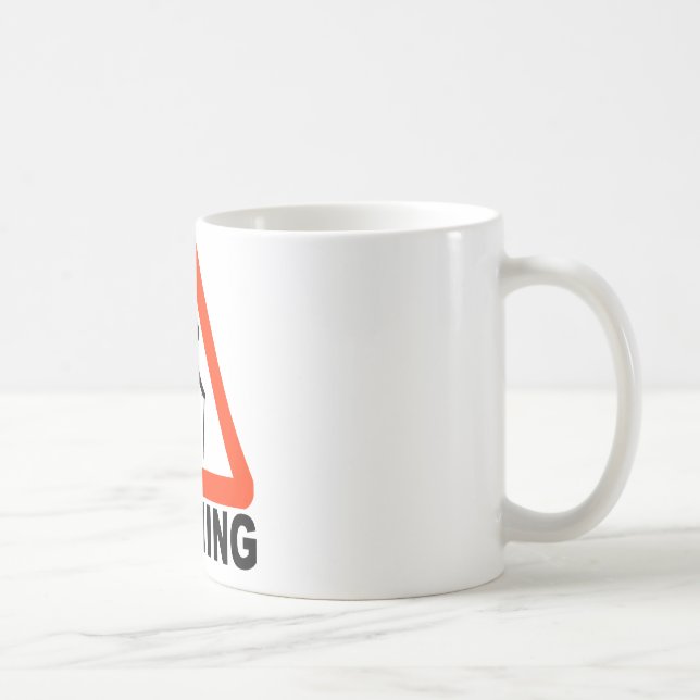 Warnung - ältere Überfahrt Kaffeetasse (Rechts)