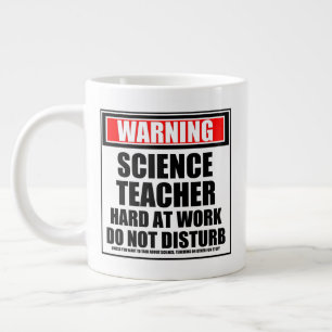 Warnung an Lehrer im Naturwissenschaften Jumbo-Tasse