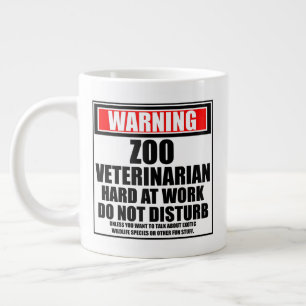 Warnung an Tierärzte am Arbeitsplatz Jumbo-Tasse