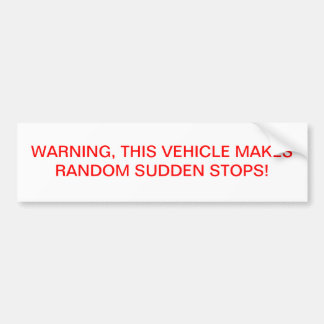 Warnung Autoaufkleber