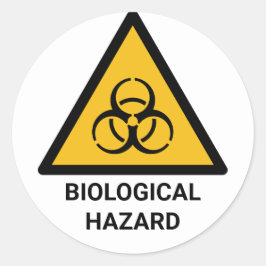 Warnung bei biologischer Gefährdung, Symbol für Bi Runder Aufkleber