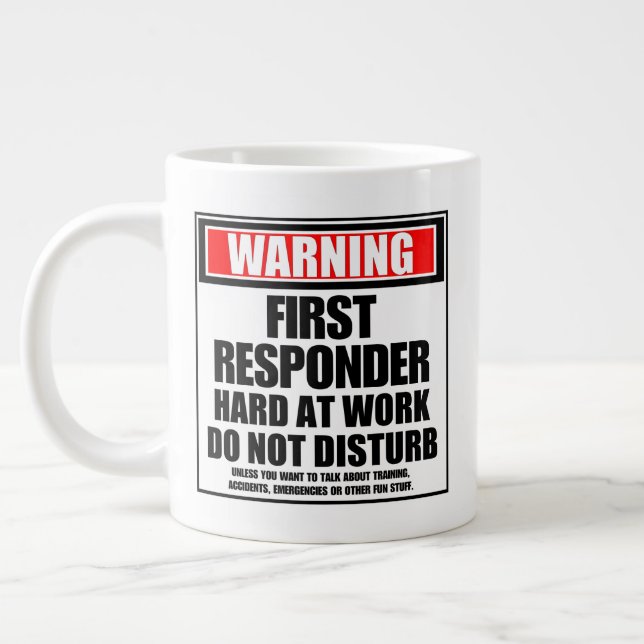 Warnung bei der ersten Reaktion Jumbo-Tasse (Links)