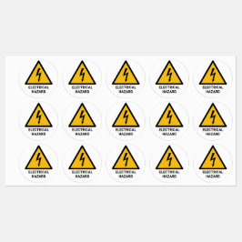 Warnung bei elektrischer Gefahr, Symbol für Elektr Etiketten