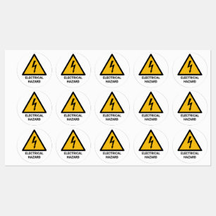 Warnung bei elektrischer Gefahr, Symbol für Elektr Etiketten