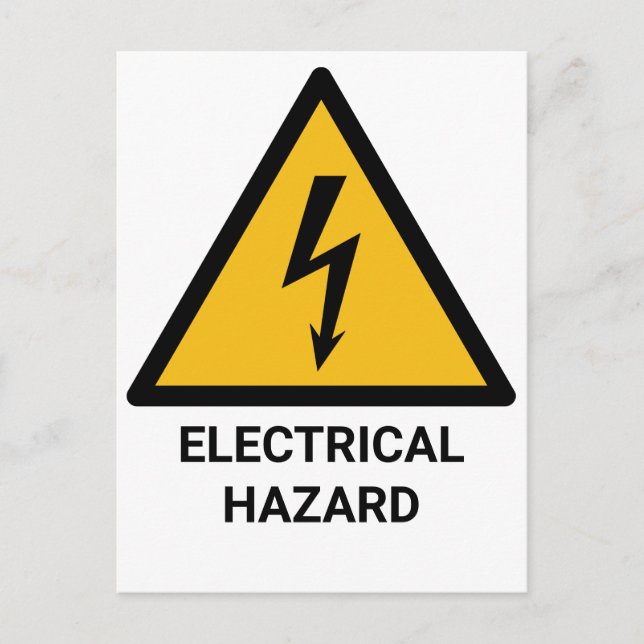 Warnung bei elektrischer Gefahr, Symbol für Elektr Postkarte (Vorderseite)