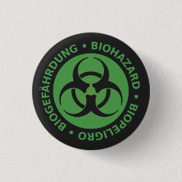Warnung bei grüner Biogefährdung Button