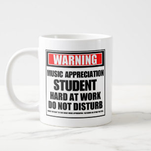 Warnung bei Musikschätzungen Schüler hart am Arbei Jumbo-Tasse