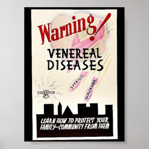 Warnung bei Veneralerkrankungen Poster