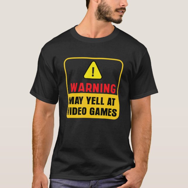 Warnung bei Videospielen Nerd Gaming Gamer T-Shirt (Vorderseite)