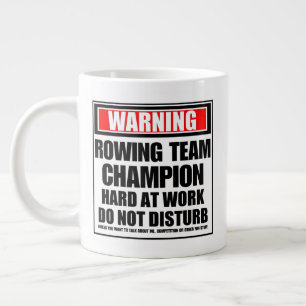 Warnung beim Rowing Team Champion hart am Arbeitsp Jumbo-Tasse