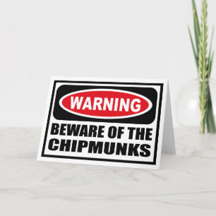 Warnung BEWERTUNG DER Grußkarte von CHIPMUNKS Karte