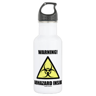 Warnung! Biogefährdung-Innere (Signage-Spaß) Trinkflasche
