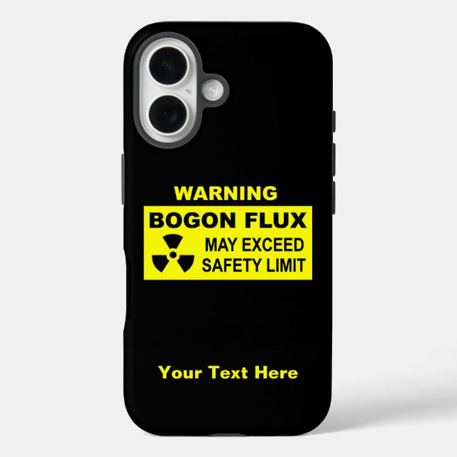 Warnung: Bogon Flux iPhone 16 Hülle (Rückseite)