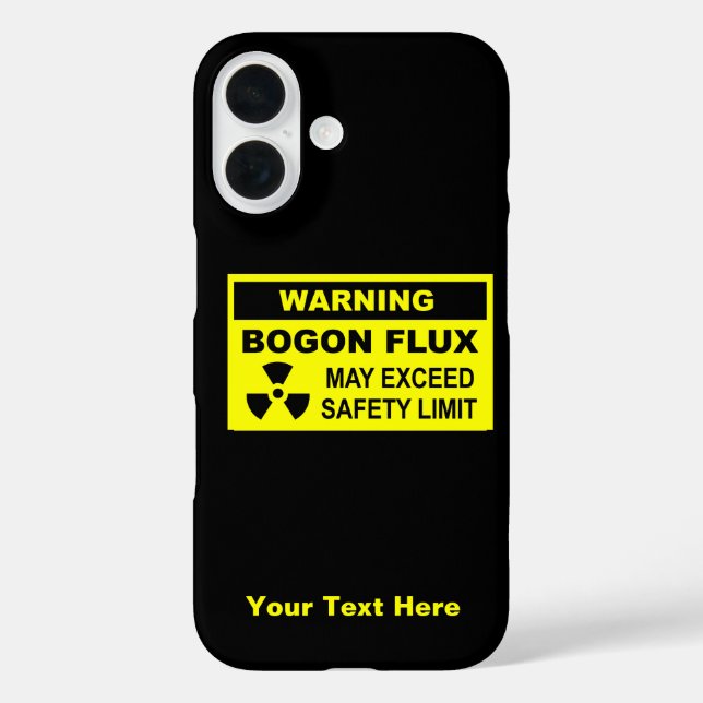 Warnung: Bogon Flux iPhone 16 Hülle (Rückseite)