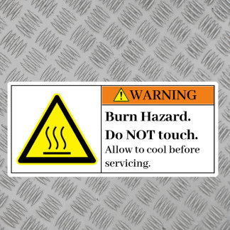 Warnung/Brandgefahr Aufkleber