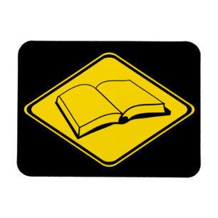 Warnung: Bücher stehen vor! Magnet