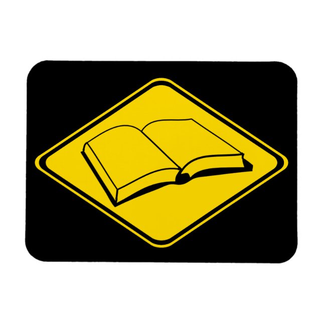 Warnung: Bücher stehen vor! Magnet (Horizontal)