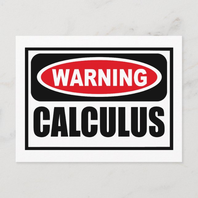Warnung CALCULUS Postkarte (Vorderseite)