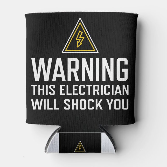 Warnung, dass dieser Elektriker schockiert, können Dosenkühler (Vorderseite)