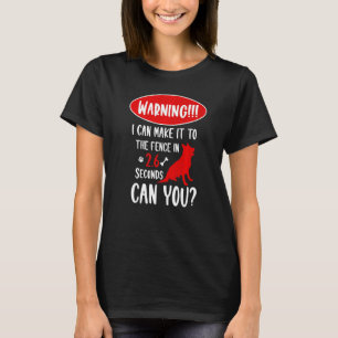 Warnung, dass ich es zum Zaun in deutscher Schrift T-Shirt