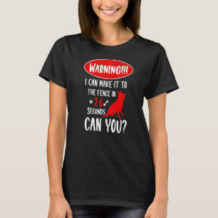 Warnung, dass ich es zum Zaun in deutscher Schrift T-Shirt