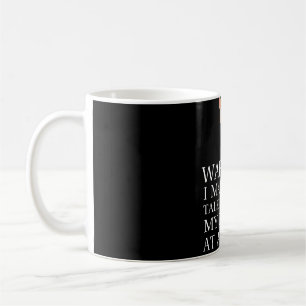 Warnung, dass ich jederzeit mit dem Spender sprech Kaffeetasse