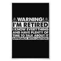 Warnung, dass ich müde bin, Rentner