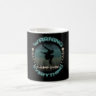 Warnung, dass ich über alles springe Parkour Kaffeetasse