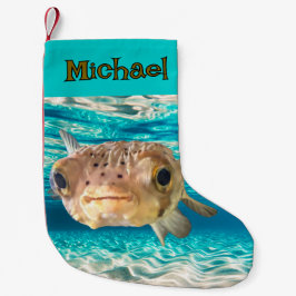 Warnung der Fische: Funny Puffer Fish: Kann unter  Kleiner Weihnachtsstrumpf