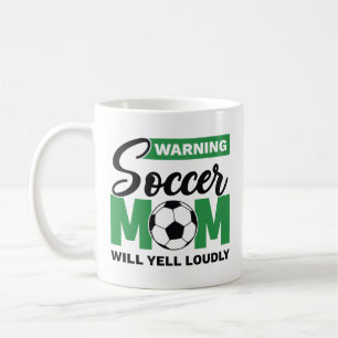 Warnung der Fußball-Mama Will Yell laut Kaffeetasse