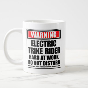 Warnung des elektrischen Fahrers bei der Arbeit Jumbo-Tasse
