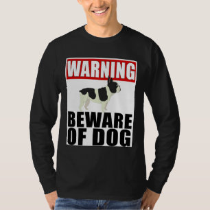 Warnung des französischen Bulldoggen vor dem Hunde T-Shirt