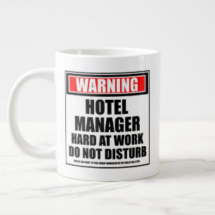 Warnung des Hotelleitung bei der Arbeit stört nich Jumbo-Tasse
