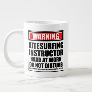 Warnung des Kitesurfinglehrers hart am Arbeitsplat Jumbo-Tasse