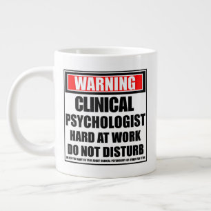 Warnung des Klinischen Psychologen hart am Arbeits Jumbo-Tasse