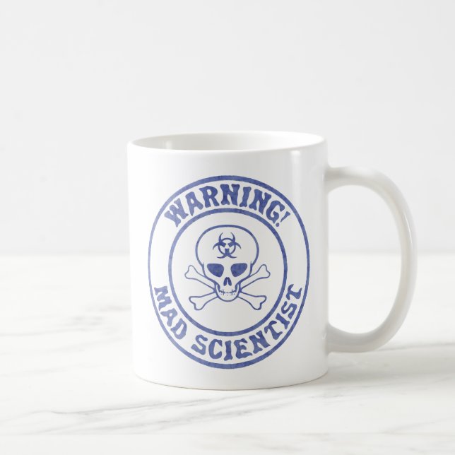 Warnung des Mad Scientist Kaffeetasse (Rechts)
