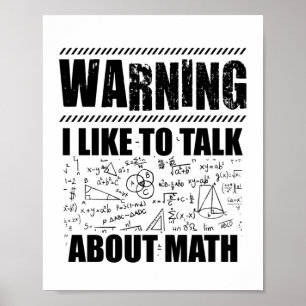 Warnung des Mathematikers Math Science Gift Poster