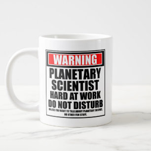 Warnung des Planeten-Wissenschaftlers bei der Arbe Jumbo-Tasse