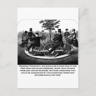 Warnung des Rollers Untersetzer Postkarte