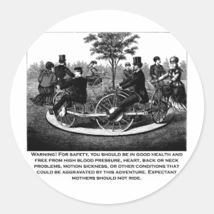 Warnung des Rollers Untersetzer Runder Aufkleber