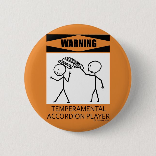 Warnung des temporären Accordion-Spielers Button (Vorderseite)