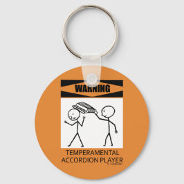 Warnung des temporären Accordion-Spielers Schlüsselanhänger