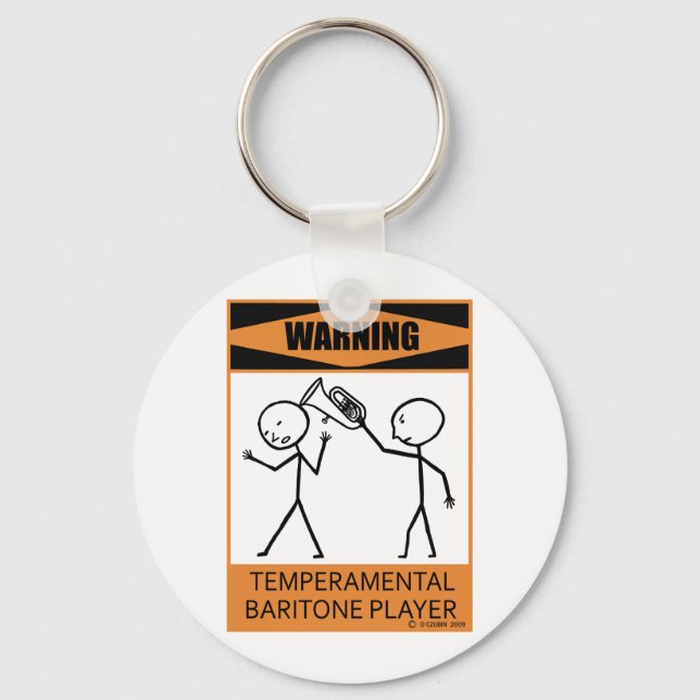 Warnung des temporären Baritone-Spielers Schlüsselanhänger (Vorderseite)