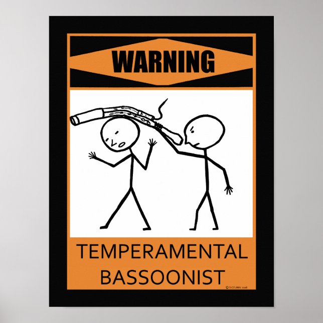 Warnung des temporären Bassoonisten Poster (Vorne)