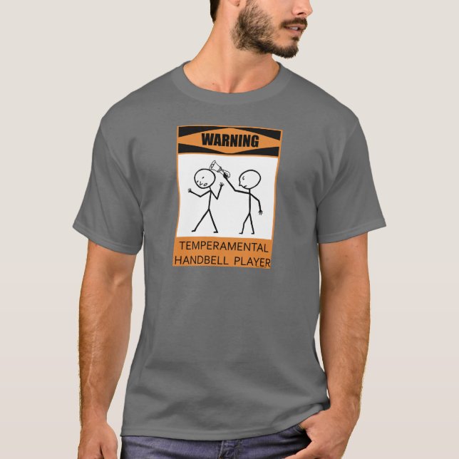 Warnung des temporären Handbell-Spielers T-Shirt (Vorderseite)