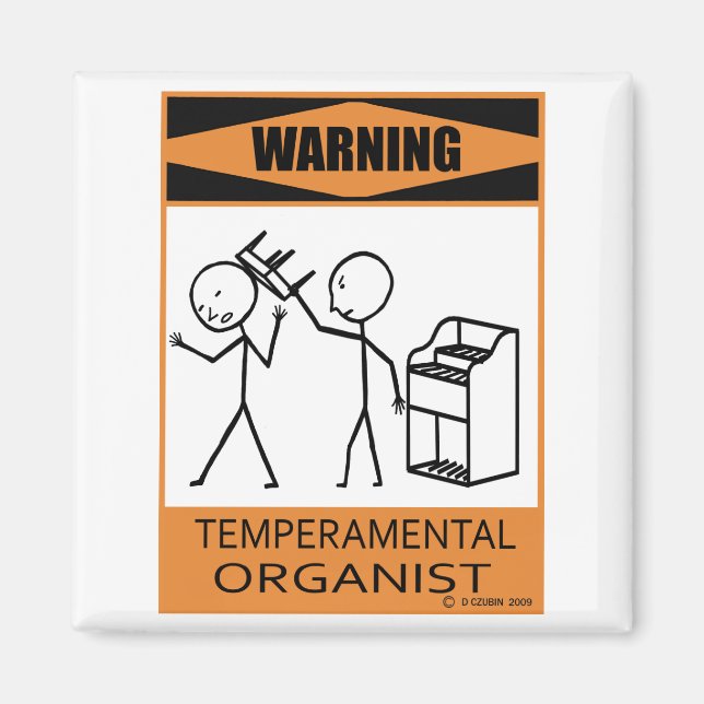 Warnung des temporären Organisten Magnet (Vorne)
