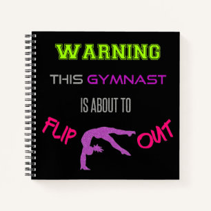 Warnung: Dieser Gymnast wird gerade Gedreht Notizbuch
