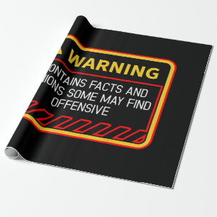 Warnung enthält Fakten, die offensiven Spaß finden Geschenkpapier